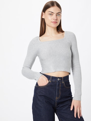 PIECES Sweater 'Hila' in Grey: front