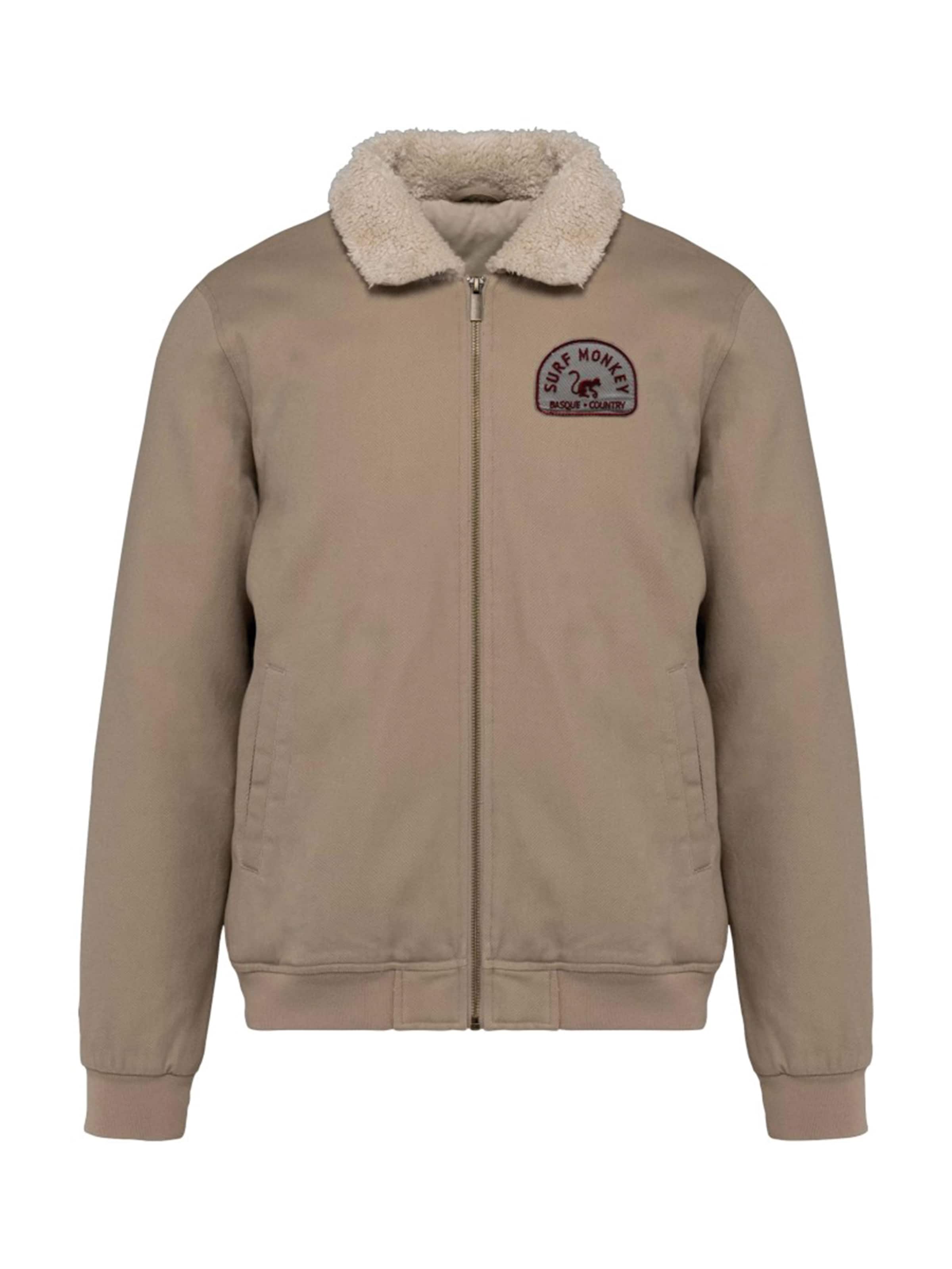 Giacca invernale di Surf Monkey in beige: frontale