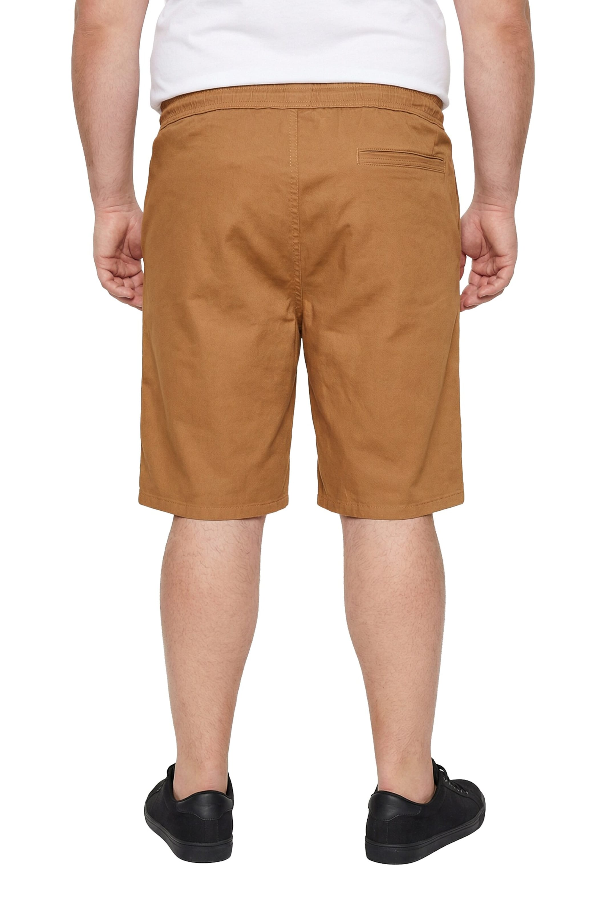Men Plus Regular Shorts in Beige