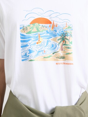 SCOTCH & SODA Tričko – bílá