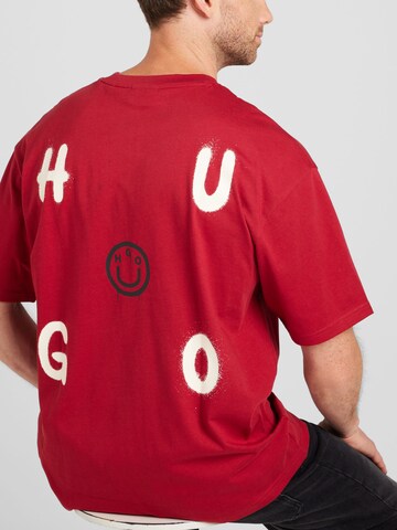 HUGO T-shirt 'Nimayliti' i röd