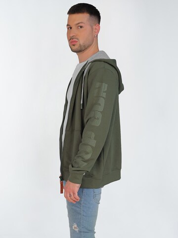 TOP GUN Sweatjacke in Grün