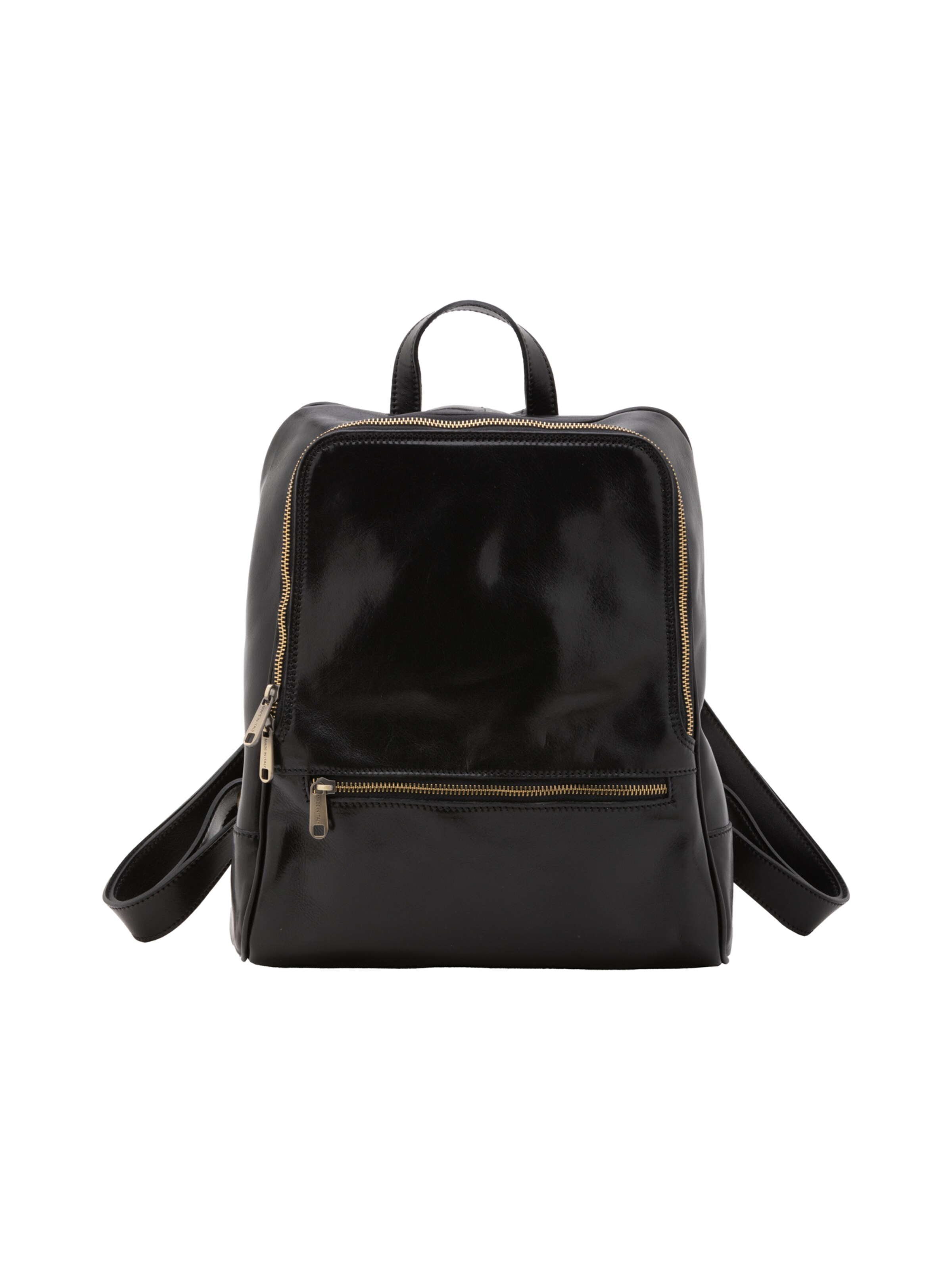 Borsa a spalla 'Zaino Silvanae Vera Pelle - Donna Chiusura Zip Tracolla Regolabile' di I Fratelli in nero: frontale