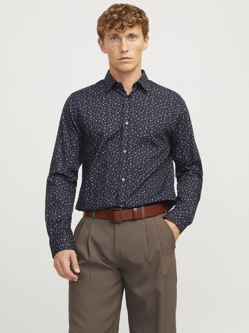 JACK & JONES Regular fit Button Up Shirt in Blue: front