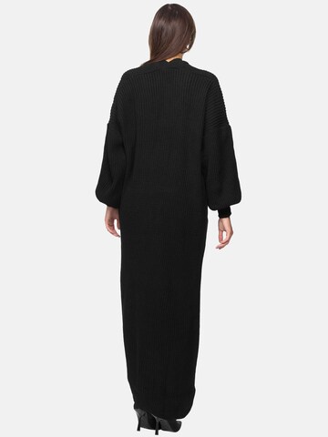 Elara Gebreide mantel in Zwart