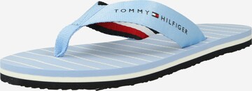 TOMMY HILFIGER T-Bar Sandals in Blue: front