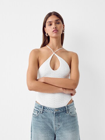 Body a maglietta di Bershka in bianco