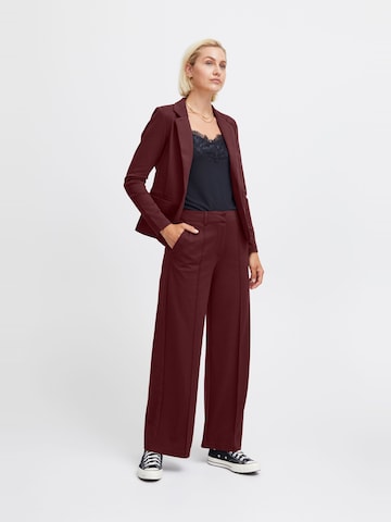 ICHI Wide leg Chino 'KATE' in Rood