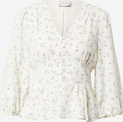Neo Noir Bluse 'Mirala' i lyseblå / sort / naturhvid, Produktvisning