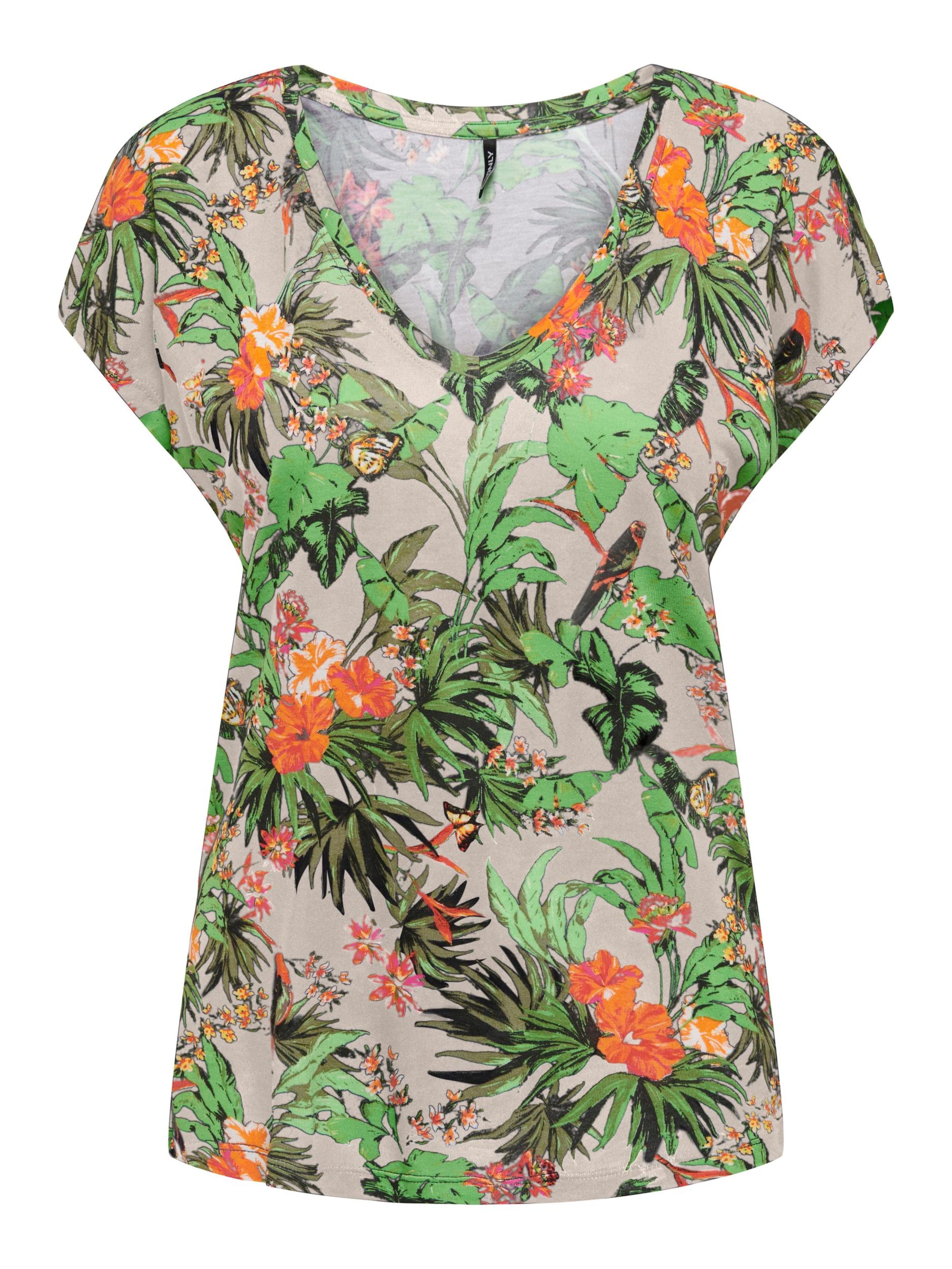 ONLY Majica 'FLAWSOME' | siva barva: sprednja stran