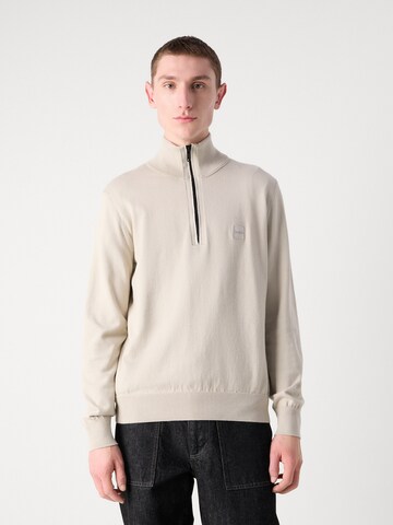 Pull-over 'Kanobix_S' BOSS en beige : devant