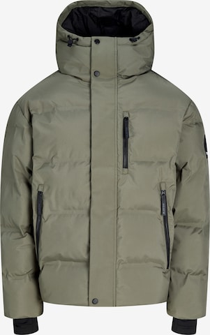 JACK & JONES Зимняя куртка 'JCOTrace Alpha' в Зеленый: спереди