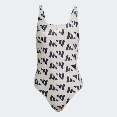 ADIDAS PERFORMANCE Sportbadeanzug in hellgrau / schwarz, Produktansicht