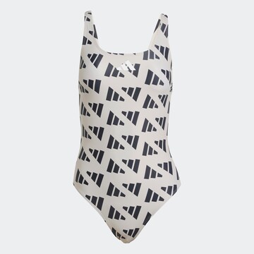 ADIDAS PERFORMANCE Active Swimsuit in Grey: front
