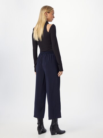 SAINT TROPEZ Wide leg Bandplooibroek 'Andrea' in Blauw