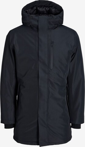 JACK & JONES Winter Parka in Black: front