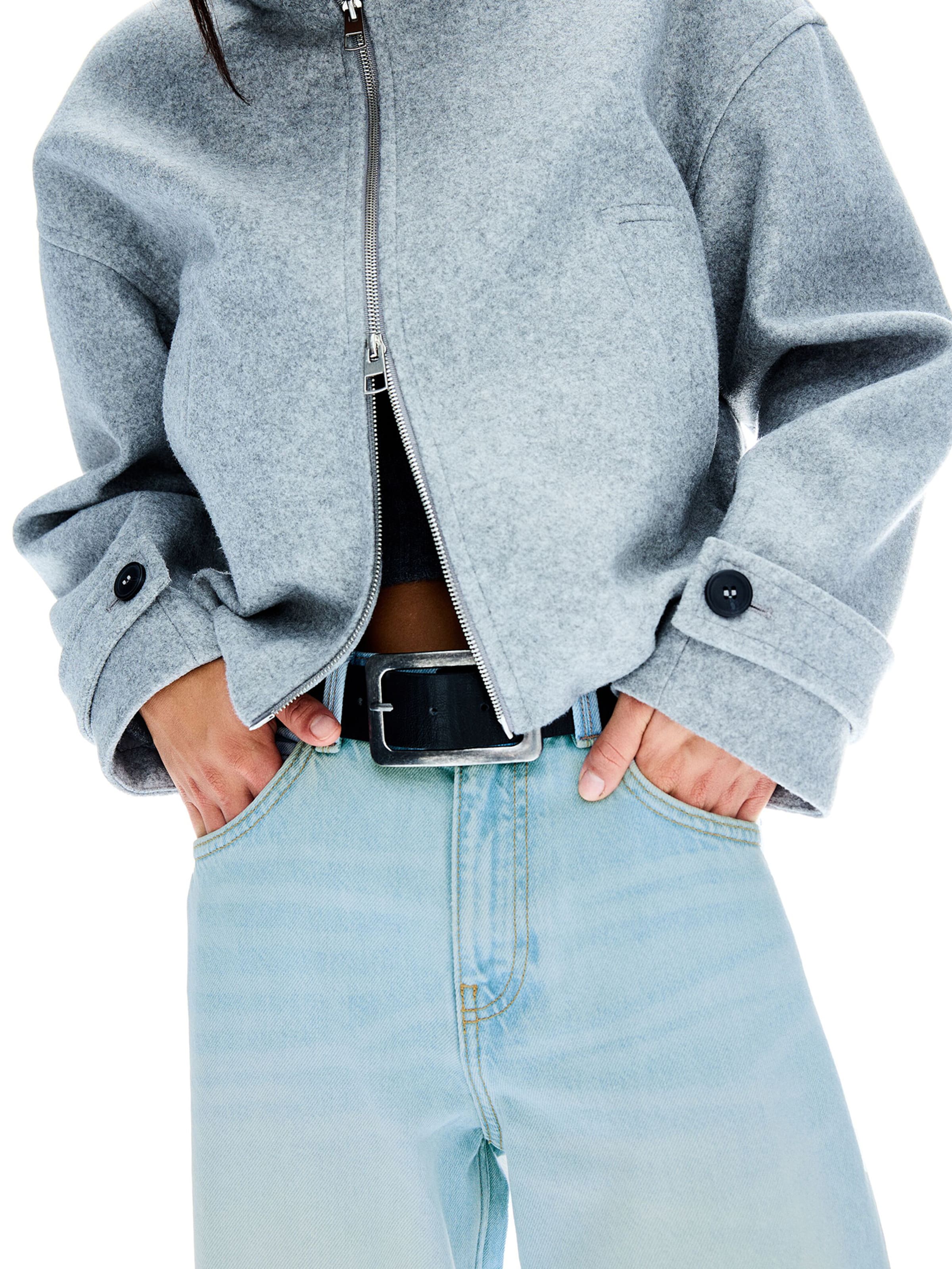 BershkaWide Leg/ Široke nogavice Traperice - plava boja