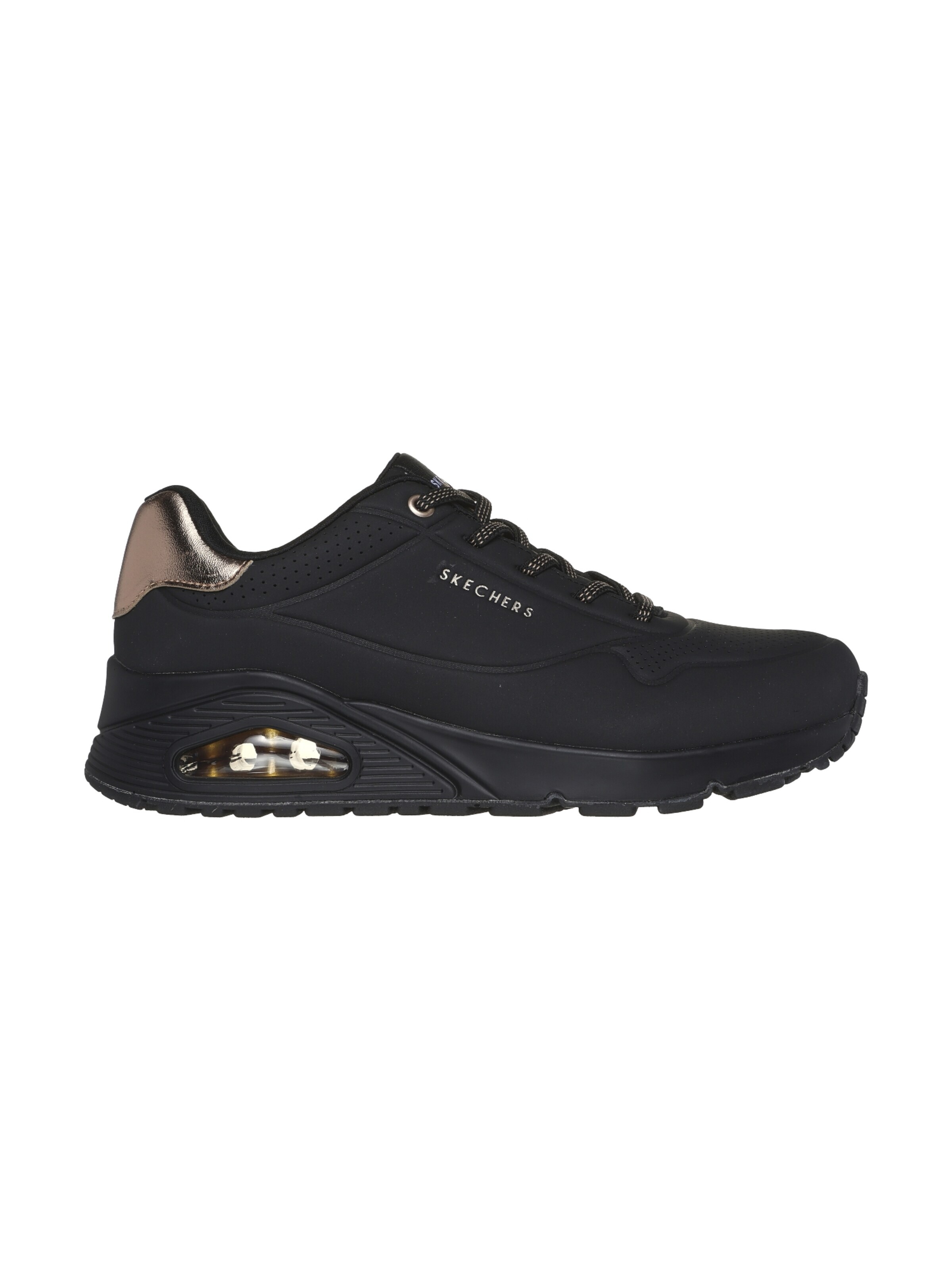 SKECHERS - Calzado deportivo con cordones en negro