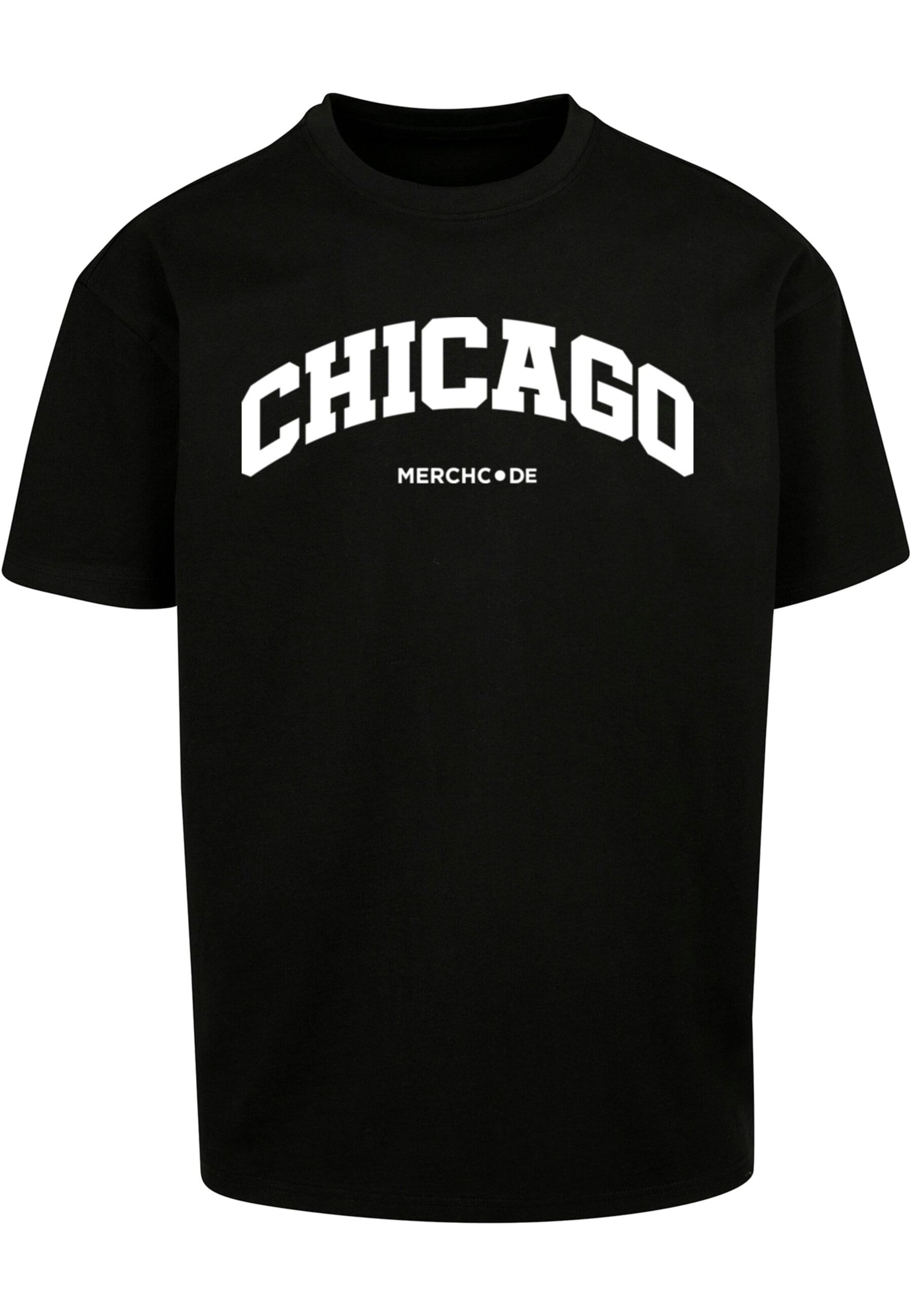 Merchcode Shirt 'Chicago' in Zwart: voorkant