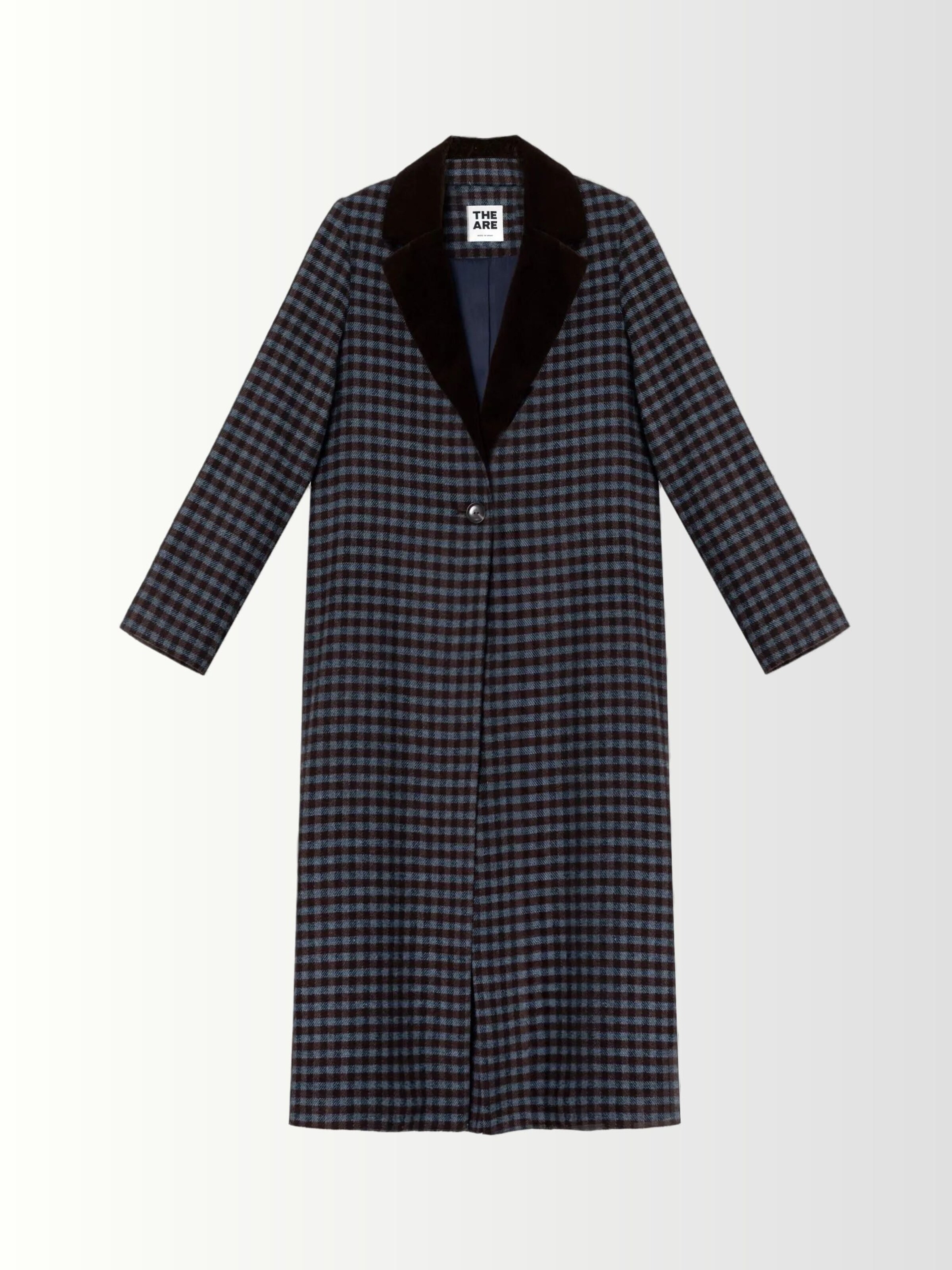 THE-ARE Abrigo de entretiempo en gris / negro, Vista del producto