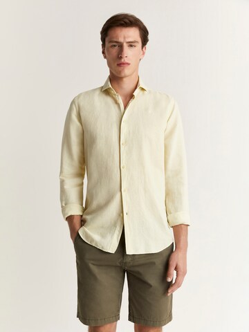 Scalpers Regular fit Button Up Shirt in Yellow: front