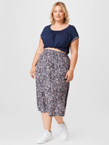 KAFFE CURVE Rok 'Helena' in Blauw