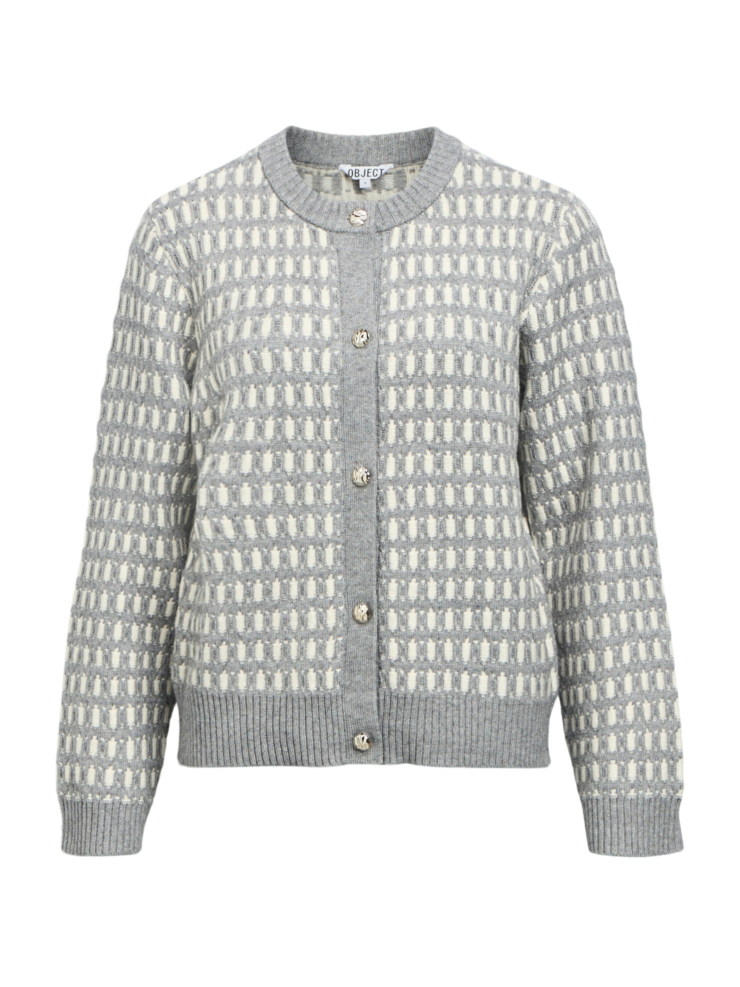 OBJECT Kardigan 'OBJThess' – šedá: přední strana