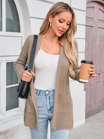 Yesfashion Kardigan w kolorze zielony