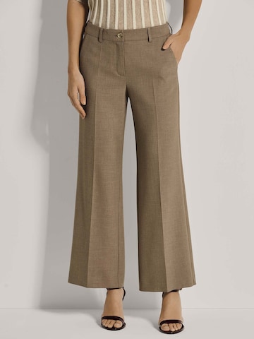 MADELEINE Wide leg Pantalon in Bruin: voorkant