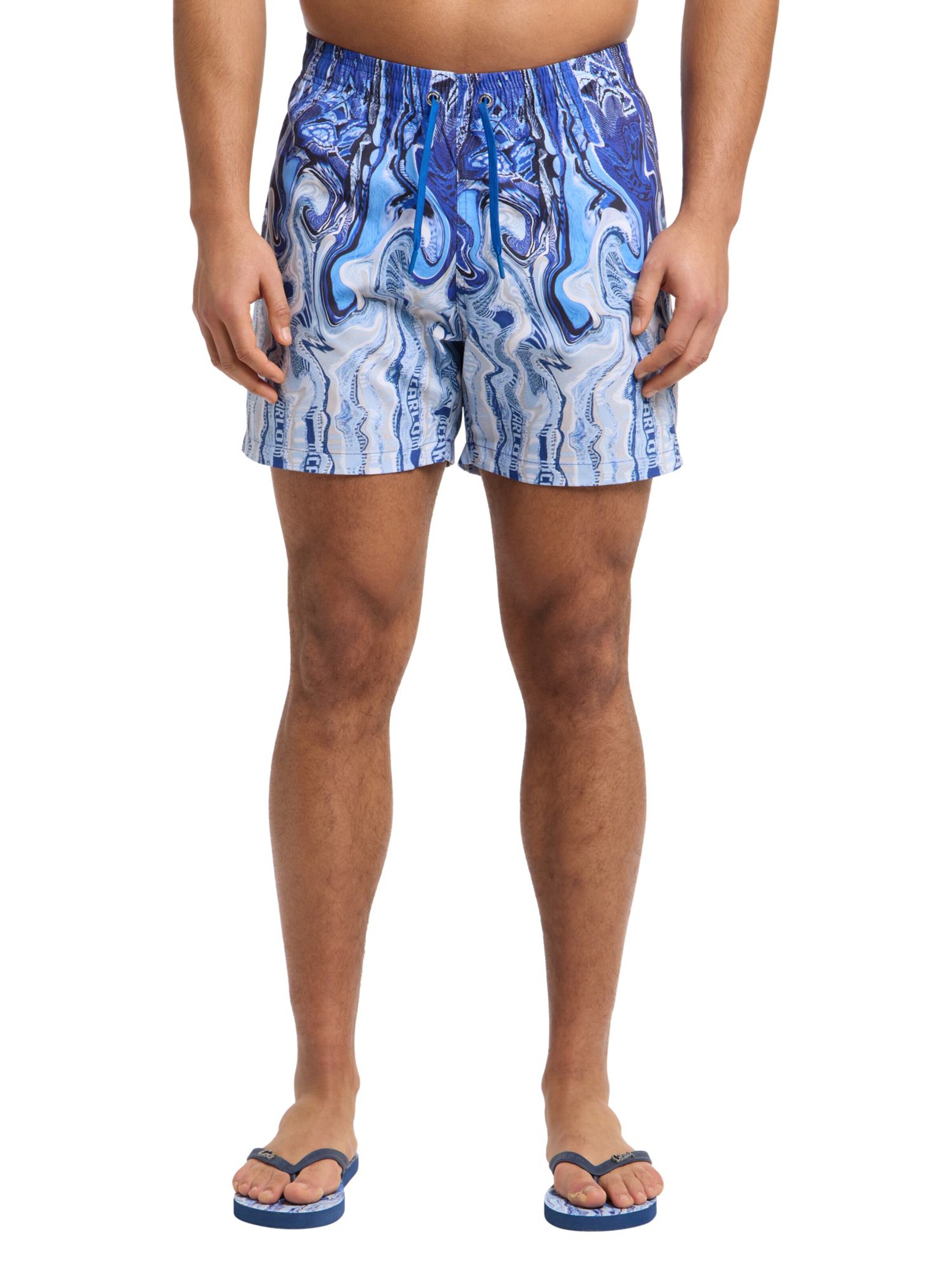 Carlo Colucci Regular Zwembroek 'Eiberger' in Blauw: voorkant