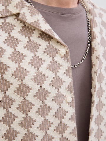 JACK & JONES Классический крой Рубашка 'JORSummer Luke' в Коричневый