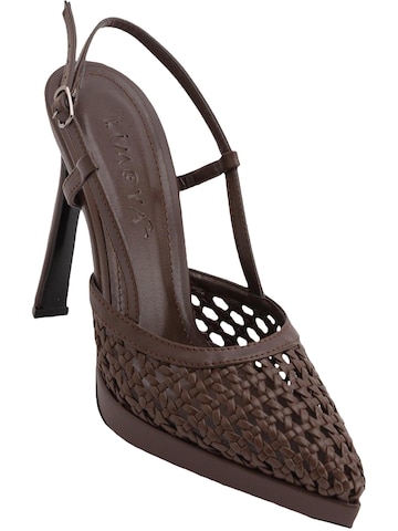 Limoya - Zapatos destalonado 'Silvie' en marrón: frente