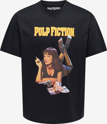 Maglietta 'ONSPULP FICTION' di Only & Sons in nero: frontale