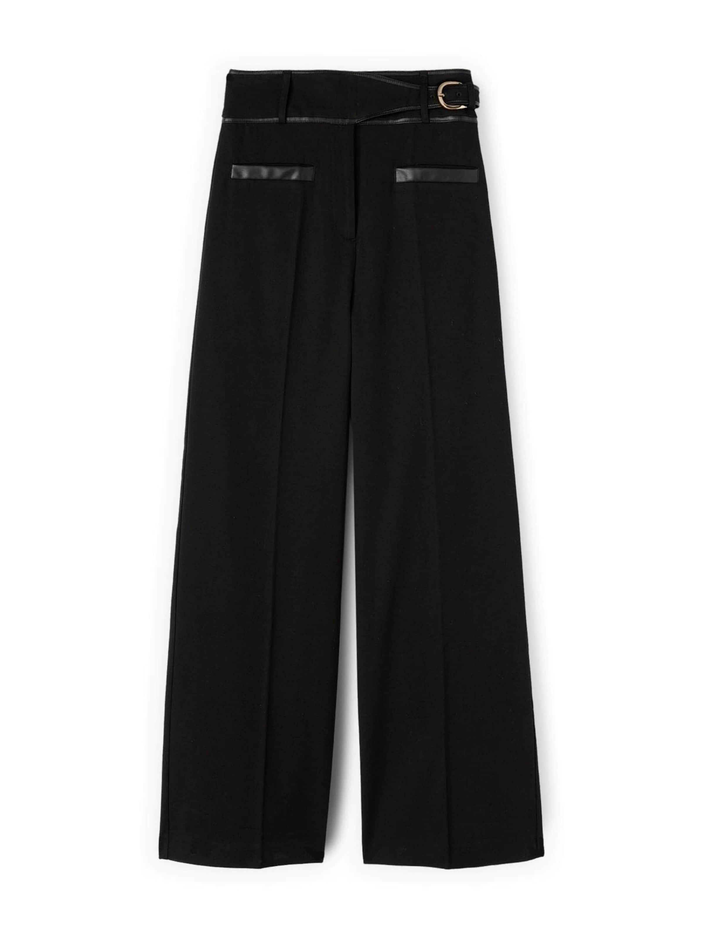 Wide leg Pantaloni di MOTIVI in nero: frontale
