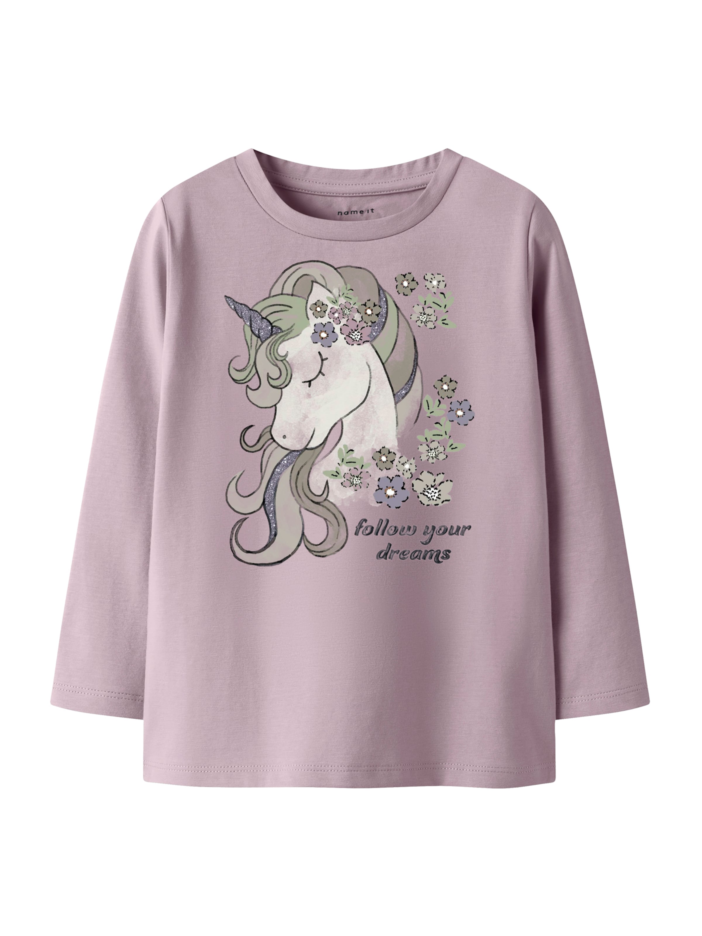 NAME IT Μπλουζάκι 'NMFTULINEA' σε ροζ: μπροστά