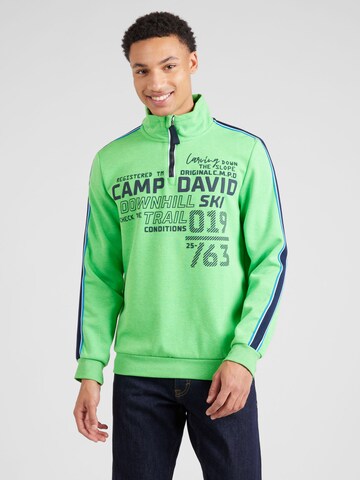 CAMP DAVID Sweatshirt in Green: front