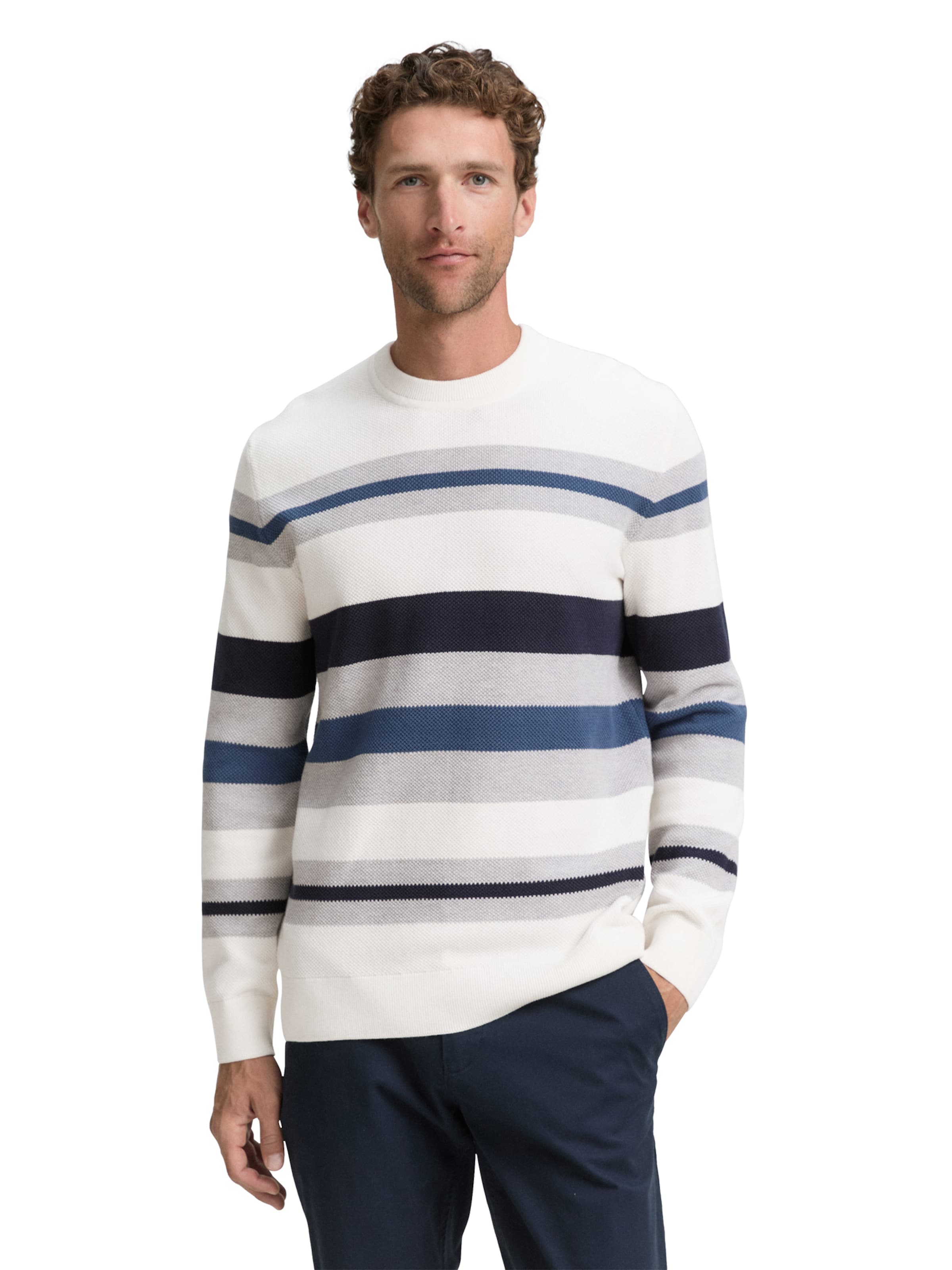 Pull-over TOM TAILOR en blanc : devant