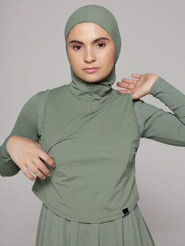 Invisible Maillot de bain 'Hijab' SIYA Swimwear en vert : devant