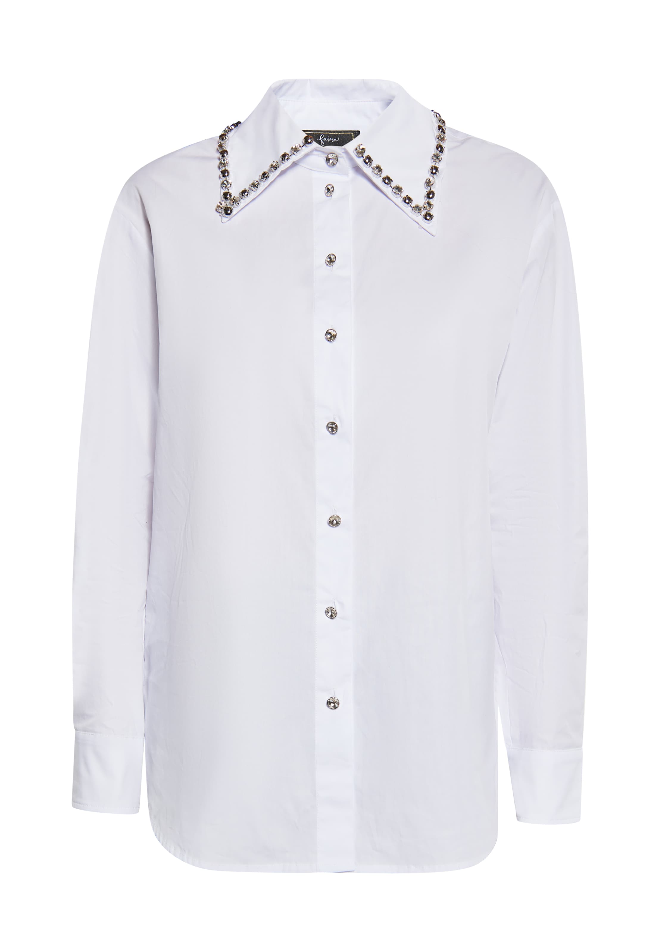 faina - Blusa em branco: frente