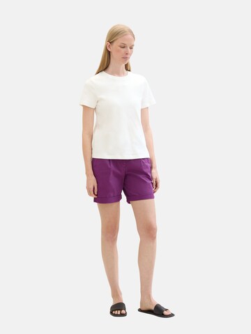 Regular Pantalon chino TOM TAILOR en violet
