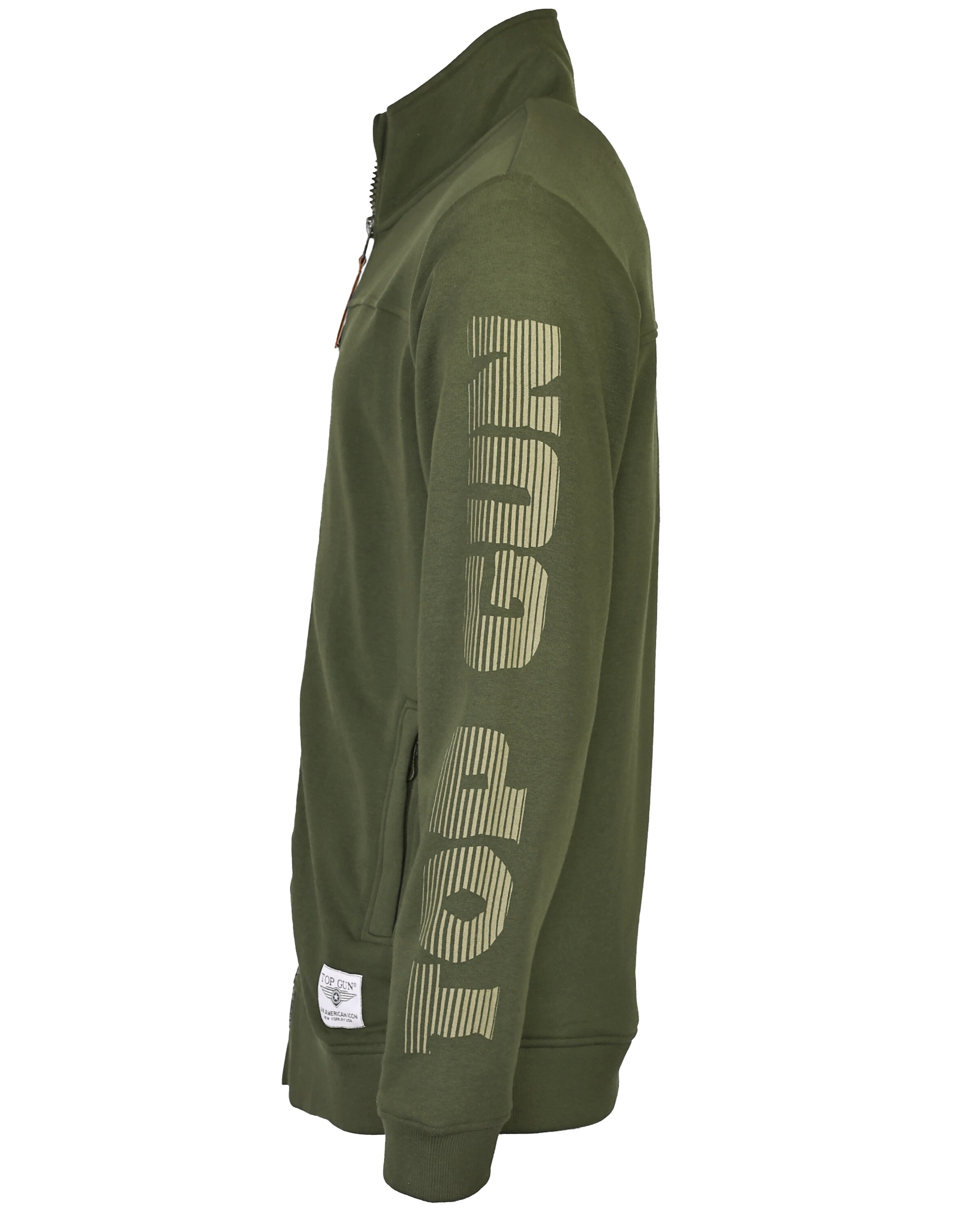 TOP GUN Sweat jacket in Green