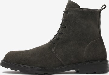 Kazar Lace-Up Boots in Grey: front