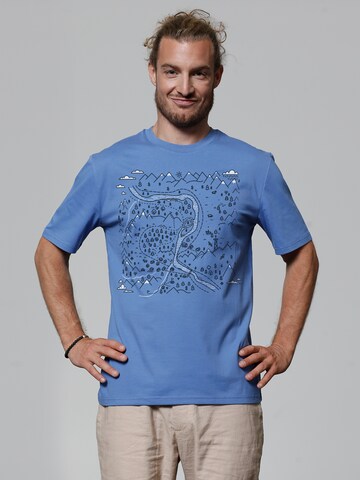 T-Shirt ' Landschaft ' Watapparel en bleu : devant