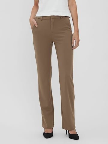 VERO MODA Regular Pants in Brown: front