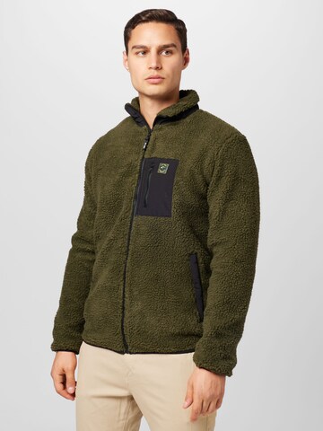 INDICODE JEANS Fleece jacket 'Burke' in Green: front