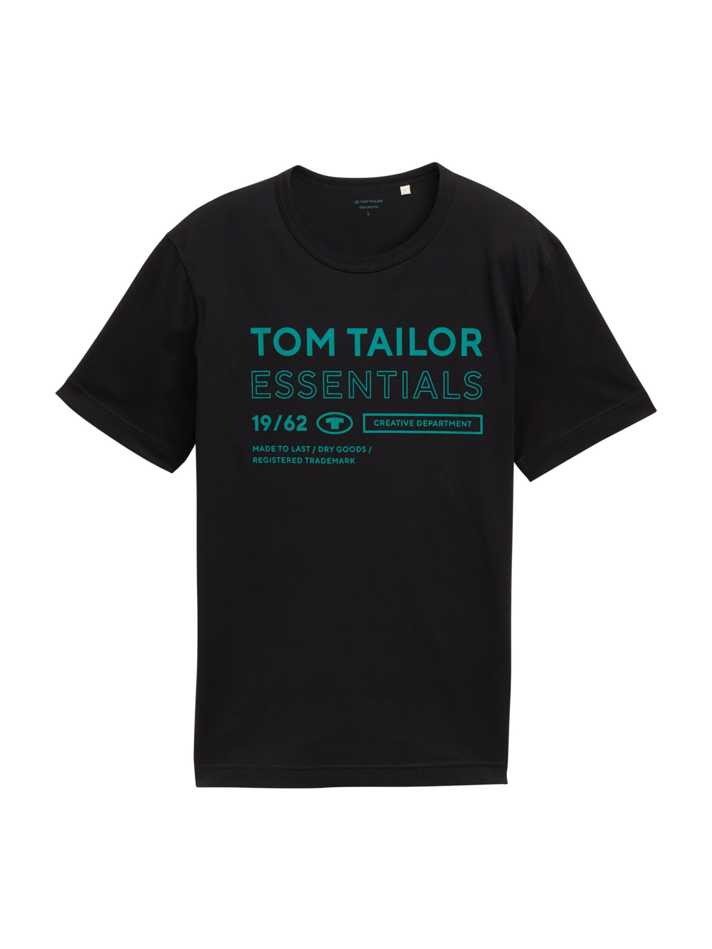 TOM TAILOR Shirt in Black: front