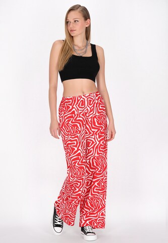 myMo ROCKS Wide leg Trousers in Red