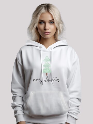 Sweat-shirt 'Merry Christmas' F4NT4STIC en blanc : devant