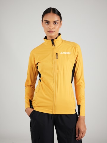 ADIDAS TERREX Athletic Jacket 'Xperior' in Yellow: front