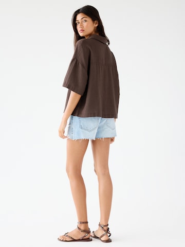 Chemisier Pull&Bear en marron